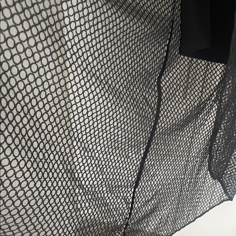 Simon Chang Elegant Black Mesh Overlay Evening Dress 🔥 Size Medium - Picture 15 of 17